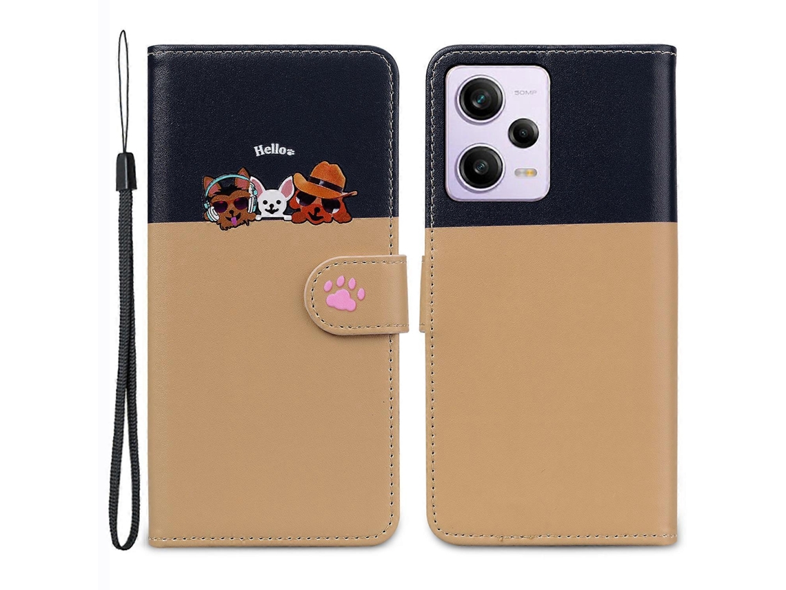 Capa Note Speed Para Xiaomi Poco X5 FACPOET Pele Bege