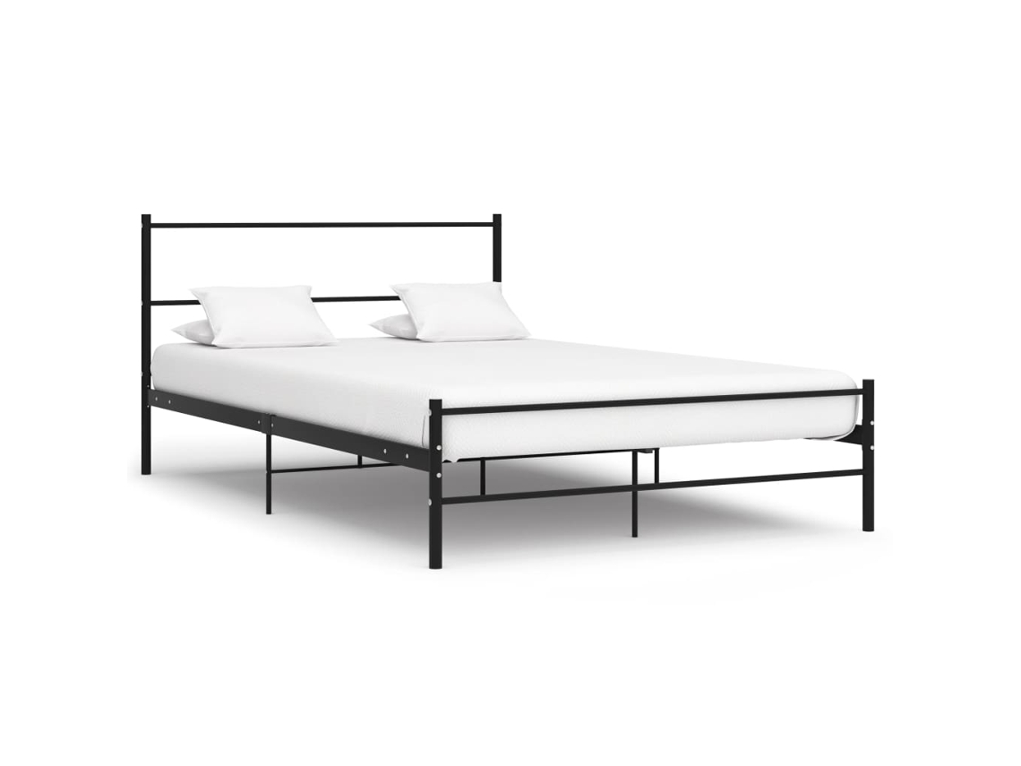 Estrutura De Cama 120x200 Cm Metal Preto