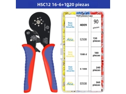 (1020 Peças) Kit De Alicates De Precisão Pequenos Para Fixação Elétrica De Terminais Tubulares De 0,08 A 16 Mm² E 30 A 5 Awg.