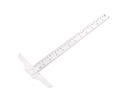 Régua Quadrada De Plástico Transparente T 30 Cm, Ferramenta Medição