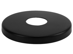 21mm 1/2 Polegadas BSP Tampa de Tubo para Válvula de Aço Acabamento Preto - 8mm de Altura