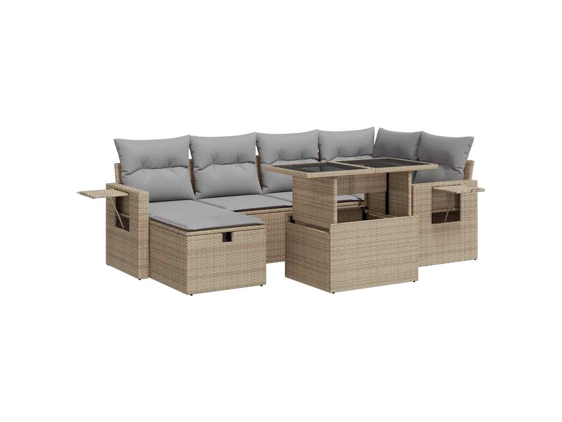 Garden Sofa Set, Garden Sofa Sets Vidaxl Bege Rattan / Vime (n/a)