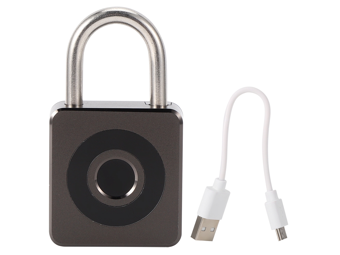 Laxiscreed Cadeado Digital Com Impressão Biométrica Recarregável Por Usb, Inteligente E Antirroubo