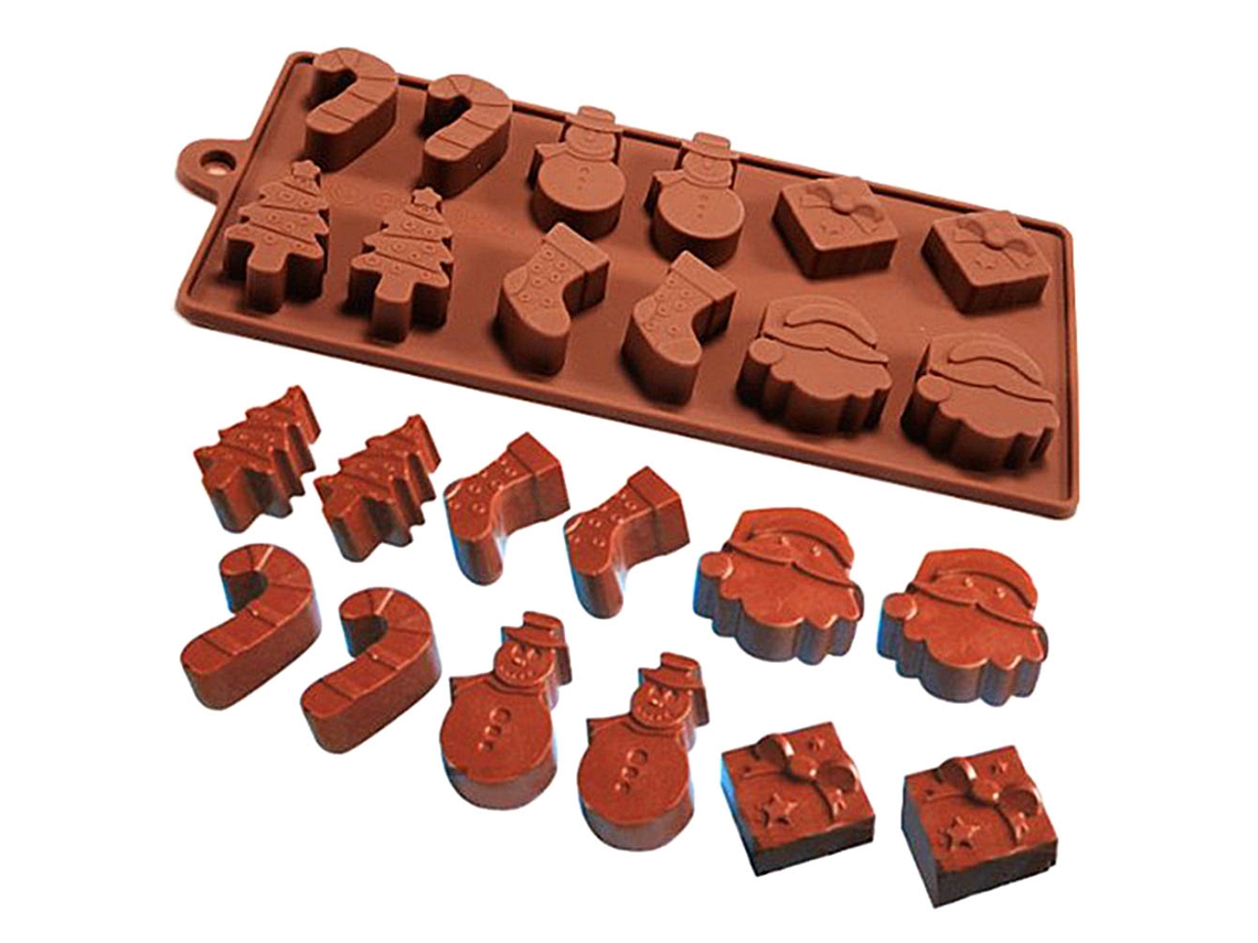 Molde de Silicone Natal, Antiaderente, Chocolate | S/MARCA