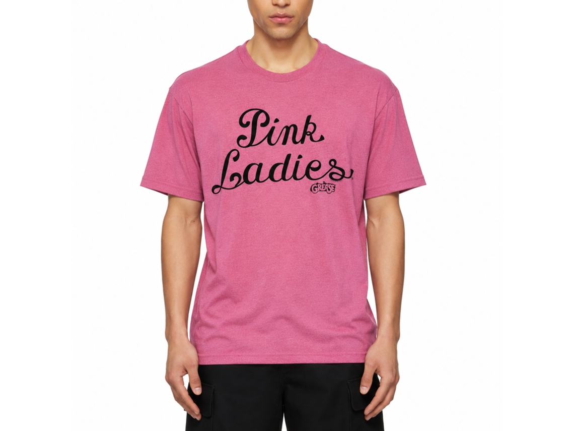 Rockinstone Grease P Ladies Retro Pink Heather T-shirt Size:xl