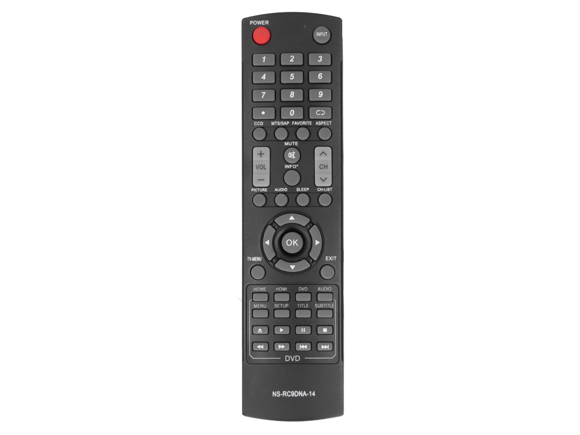 Aetheria controle Remoto Tv Substituto para Insignia Lcd Tv Ns20ed310na15 Preto Nsrc9dna14