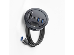 Hub Usb 3.0 Versátil com Leitor de Cartão e Divisor Usb AQUAFORGE