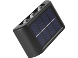 Luminária De Parede Solar Com 6 Leds, Luz Quente, Fácil Instalação,