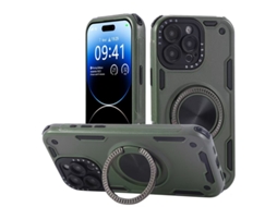 Capa Para Iphone 17 Pro Max Magnético Suporte Protetor Ecrã Verde Czhhmart