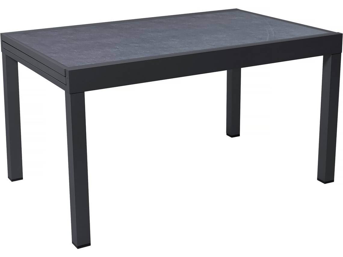 Mesa De Jardim Em Alumínio Extensível "lagos" - 140/280 X 90 X 76 Cm - Preto