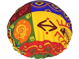 Touca De Banho Com Estampa Africana Tradicional – Reutilizável, Dupla Camada, Essencial Para Viagens, Ideal Para Hotéis