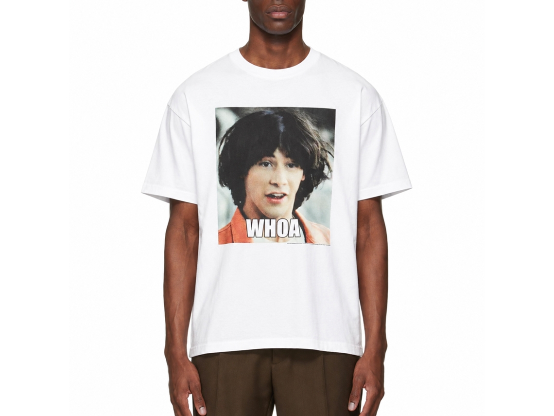 Rockinstone Bill And Ted Whoa White Adult T-shirt Size:xxxl