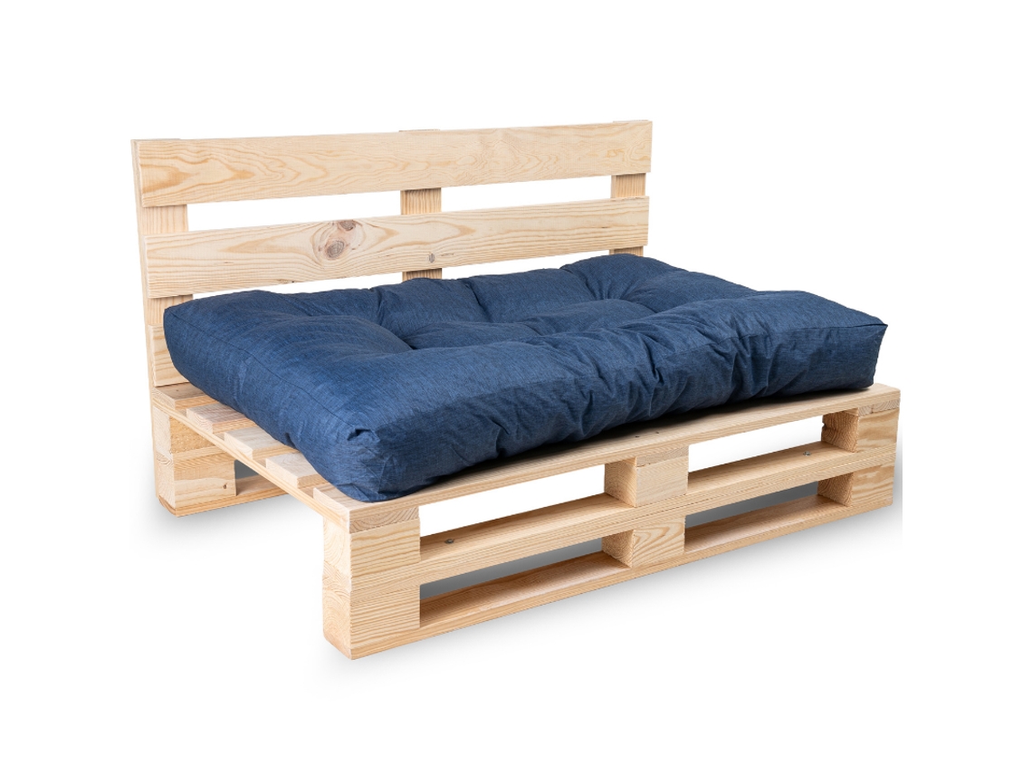 Encosto Almofada Para Paletes Poliéster Bananair 120 X 80 X 15 Cm Azul