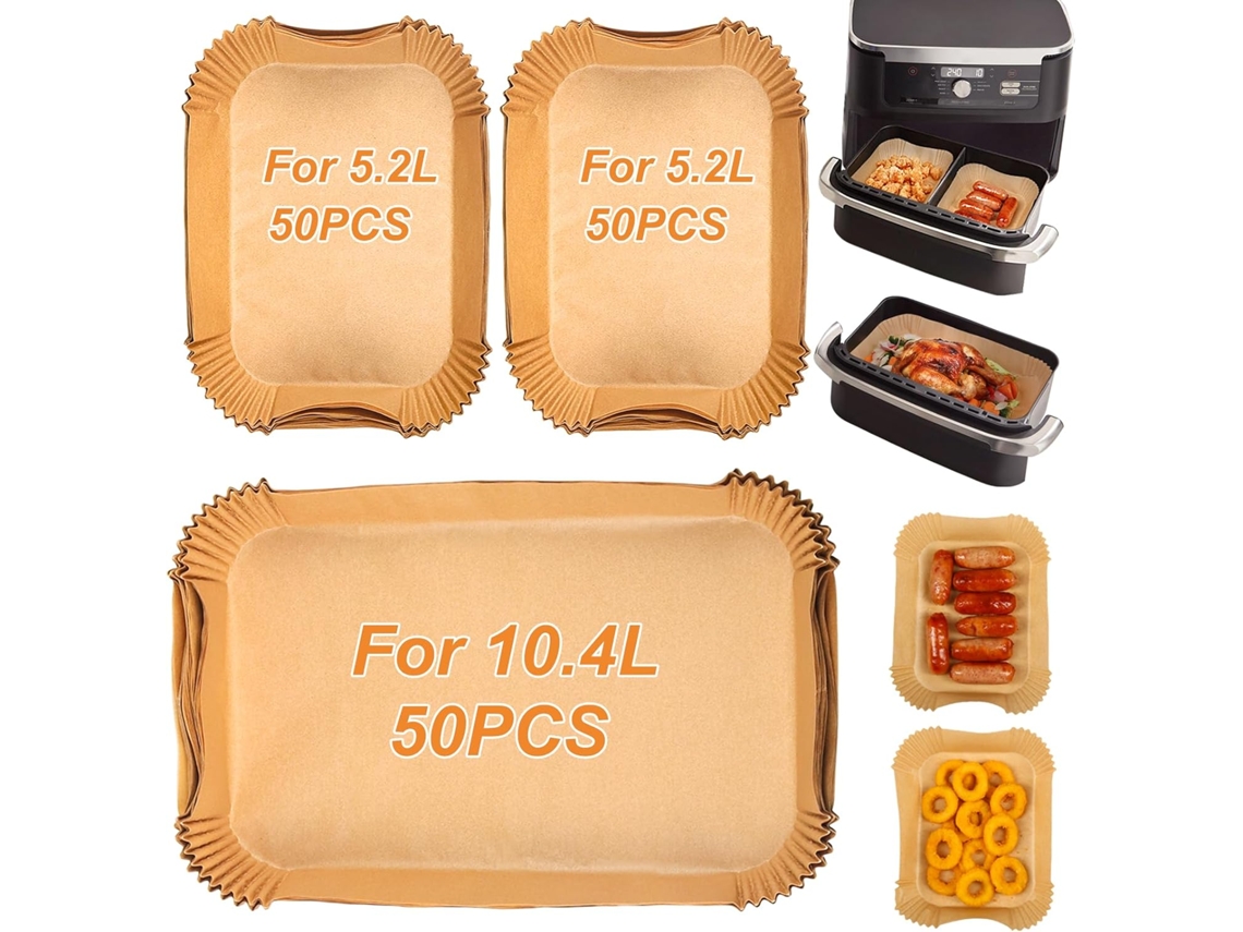 Papel Manteiga Para Fritadeira Ninja Air Fryer 10.4l, 150 Unidades, Acessórios 10.4l Af500eu Af500eucp, Foodi Flex