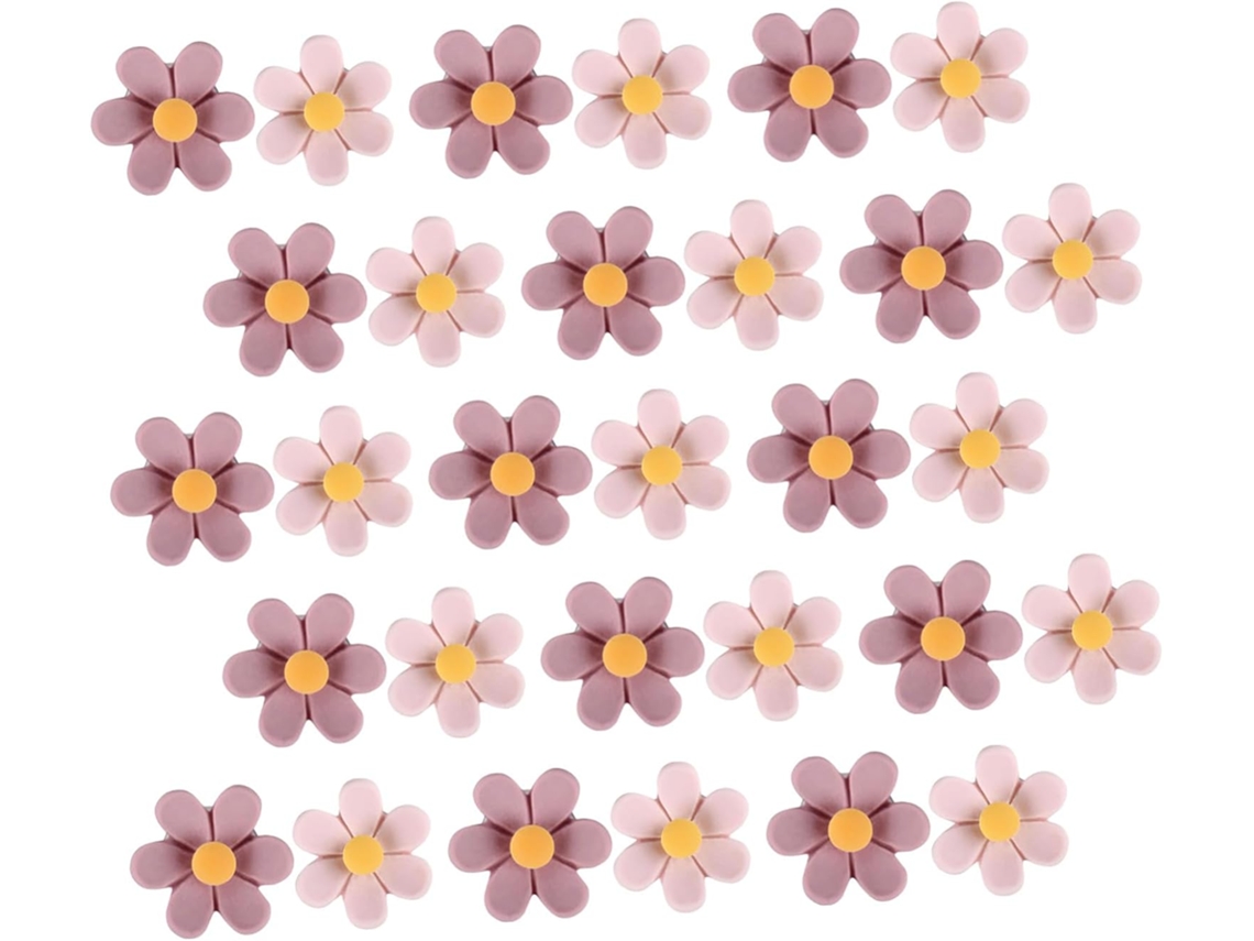 Mural decorativo Ibasenice Tachinhas Para Message, com design floral tridimensional, 50 peças de plástico e metal.