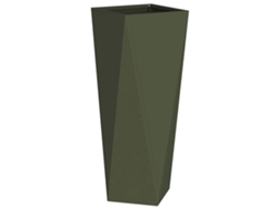 Floreira - Vaso Jardim Verde Oliva 30 X 30 X 75 Cm Aço HARLANV1