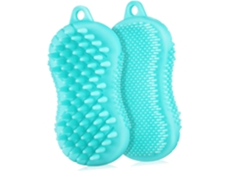 Conjunto De 2 Escovas Esfoliantes Silicone, Escova De Banho Macia Para Homens E Mulheres, Para Massagem