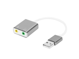 Placa De Som Externa Usb Adaptador De Áudio Estéreo 7.1 Para Computadores