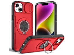 Capa Zruxe Compativel Com Iphone 14/13 (magsafe - Suporte Giratorio - Vermelha)