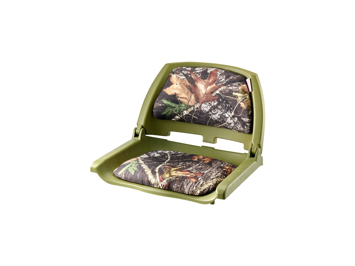 Assento de barco dobrável com encosto baixo Vevor e almofada de esponja, camuflagem