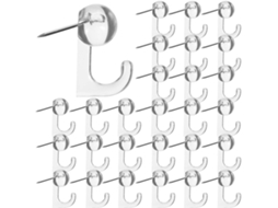 Conjunto De 100 Ganchos Para Pendurar Quadros Com Função Fixação, Feitos De Plástico E Aço, Práticos Para Escritório E