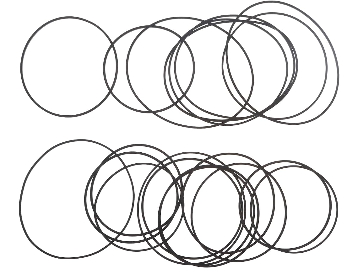 Conjunto de 20 cintas resistentes 70a 100mm para gravadores de vídeo, CD-ROM e cassete.