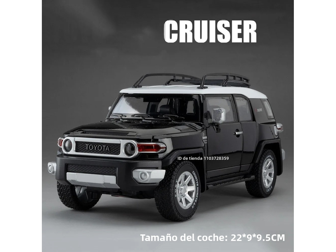 (estilo 1 Preto) Miniatura De Carro Rav4 Sienna Fj Cruiser Em Escala 1:24, Liga Metálica