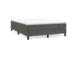 Estrutura de Cama com Molas Veludo Cinzento Escuro MAISON EXCLUSIVE (140x190 cm)
