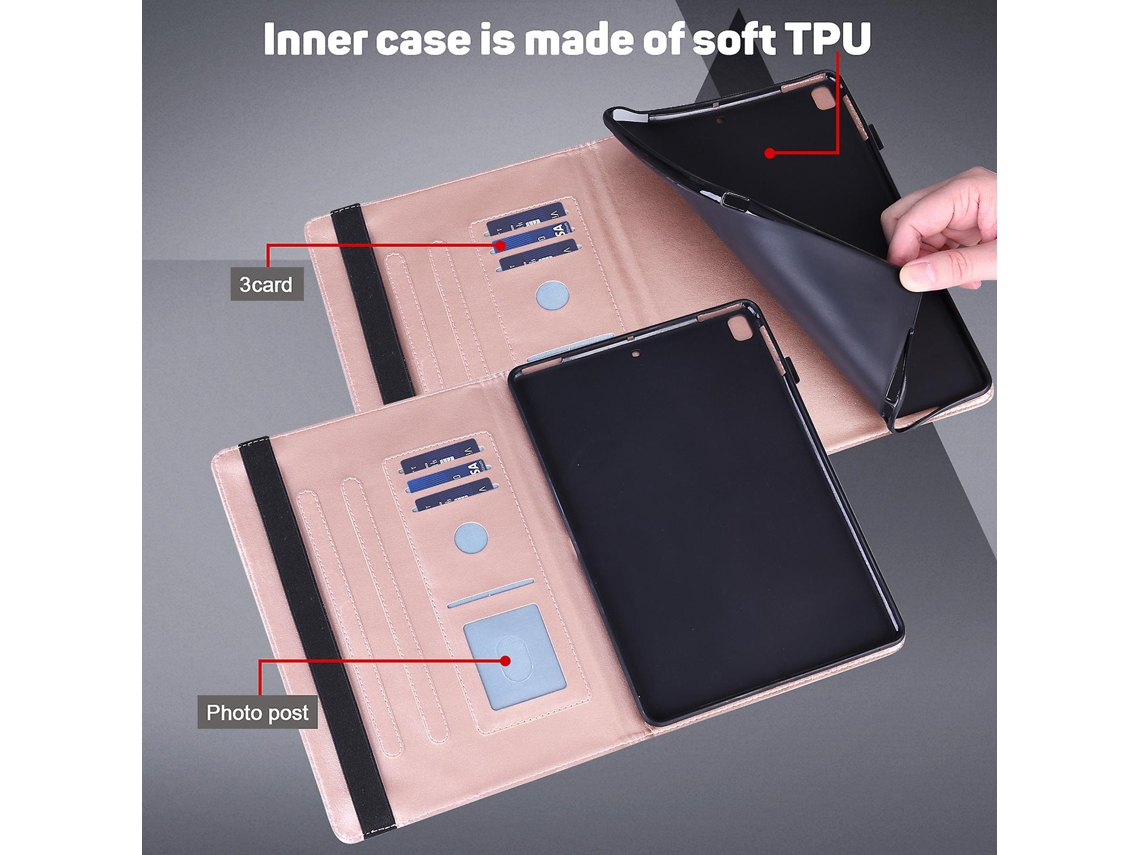 Capa De Couro Pu Para Fire Max 11 Com Suporte, Porta Cartão E Estampa. Tuotuo