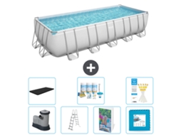 Bestway Piscina Bestway Power Steel Retangular - 640x274x132 Cm - 8-peças S536