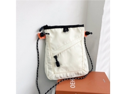 Bolsa Pequena De Nylon, Carteira Quadrada Para Celular, Bolsa De Ombro Multifuncional Para Estudantes, Branca SUNNY SPACES
