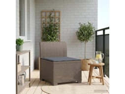 Vidaxl Sofá De Jardim 1 Lugar Com Almofada Look Rattan Pp