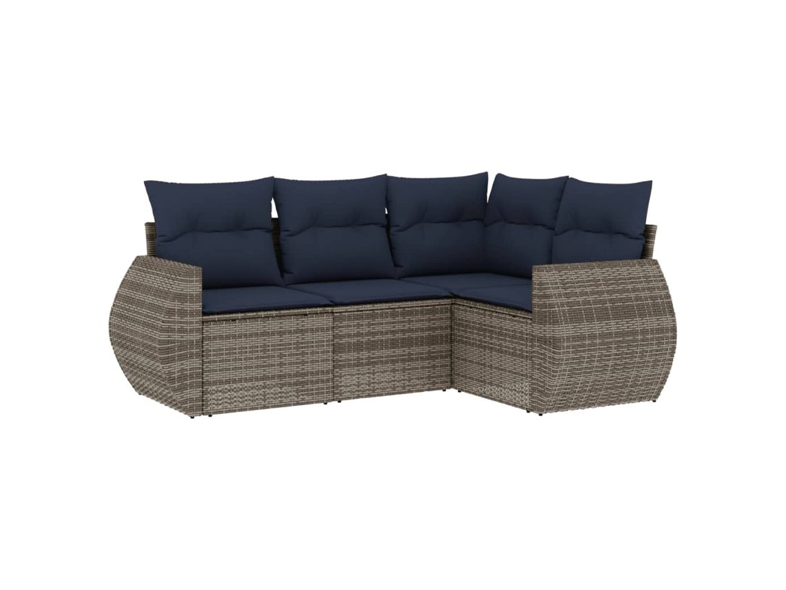 Conjunto de Sofá Jardim 4 Peças Almofadas Rattan Sintético MAISON EXCLUSIVE