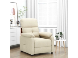 Vidaxl Poltrona Reclinável Tecido Cor Creme