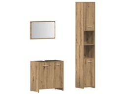 Bathroom Furniture Set, Bathroom Furniture Sets Vidaxl Marrom Madeira Processada (n/a)