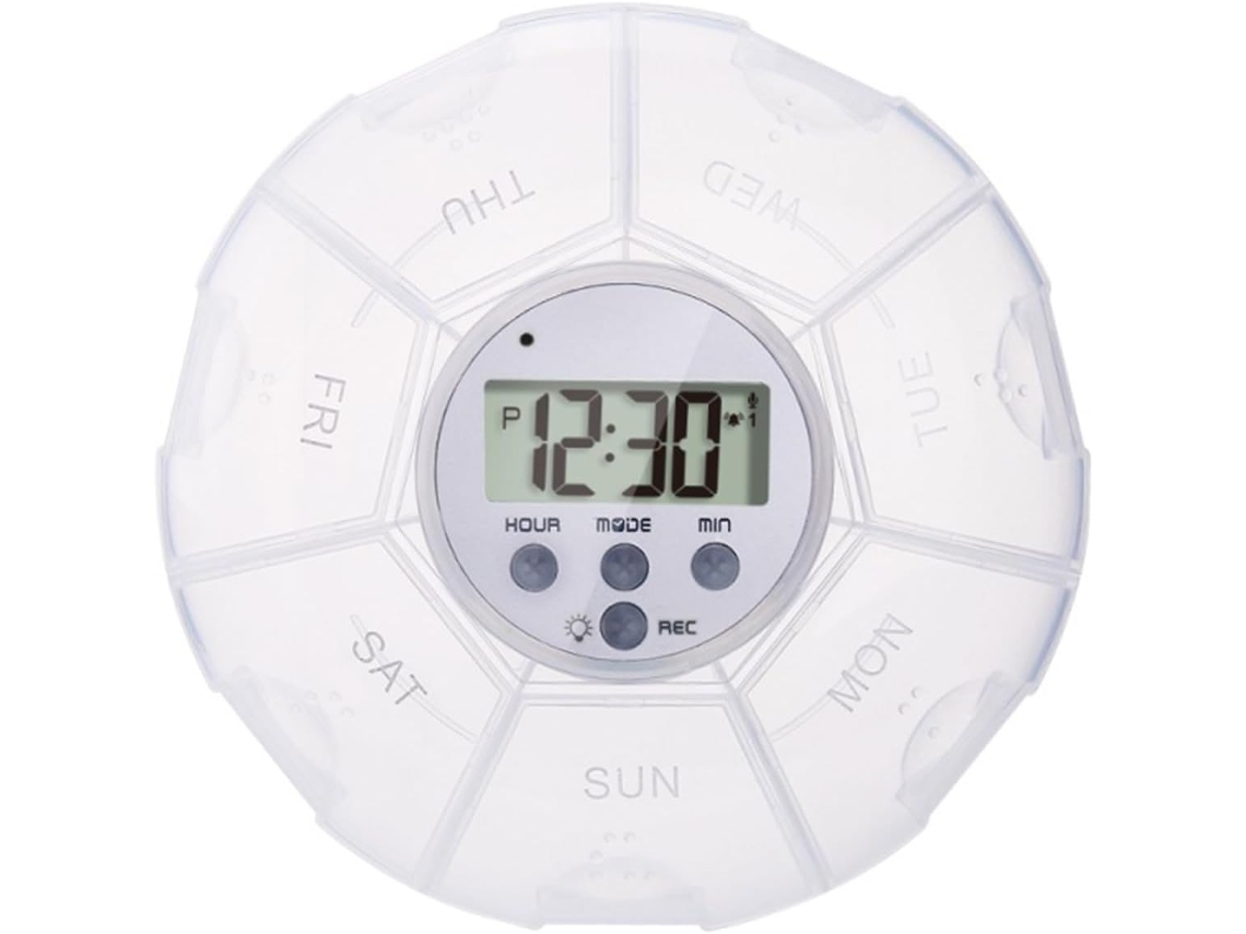Organizador SFUSHOS com alarme, 7 compartimentos, grande visor, à prova de umidade