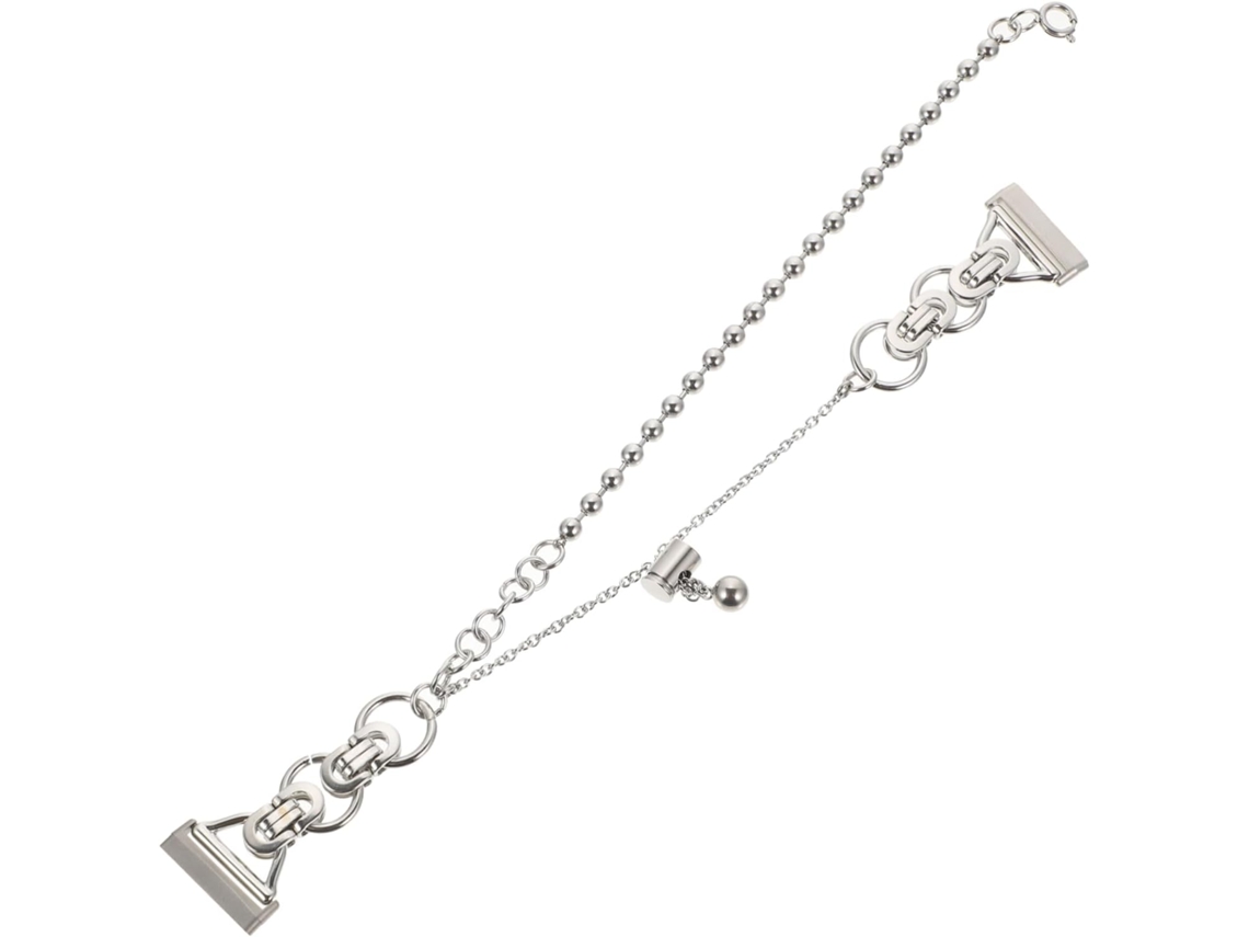 Pulseira De Aço Inoxidável Estilo Corrente, Compatível Com O