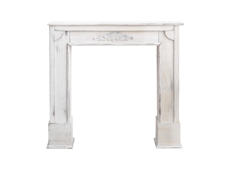 Decoração de Lareira de Madeira Cinzenta Shabby 100X105X21 MOBILI REBECCA