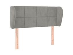 Cabeceira de Cama com Abas Veludo Cinzento Claro MAISON EXCLUSIVE (83x23x78 cm)