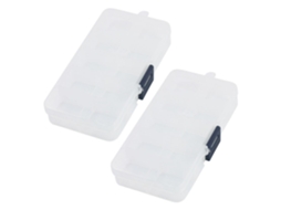 Caixa Retangular Móvel de Plástico Branco Transparente de 130 Mm X 68 Mm para Componentes CHABERLU