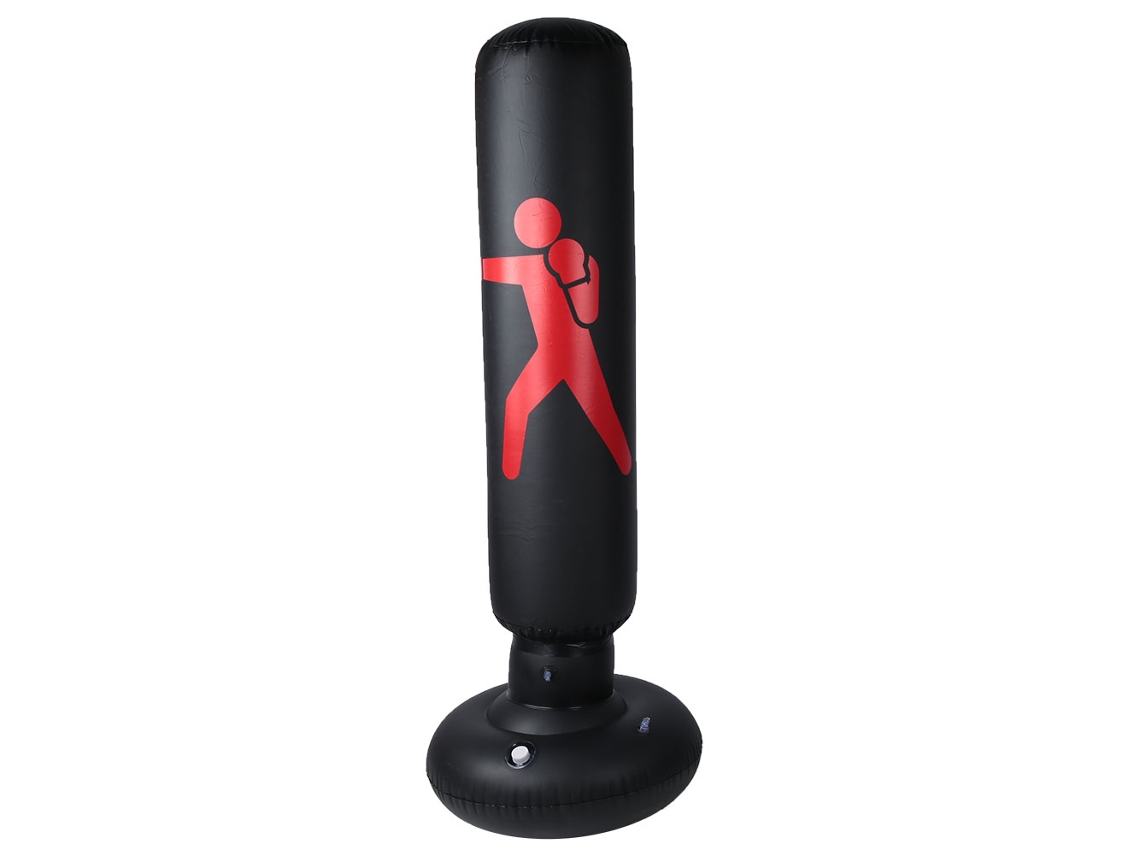 Business bolsa de Boxeo Hinchable para Fitness 160cm Adultos Niños Columna Tumbler Pvc Negro