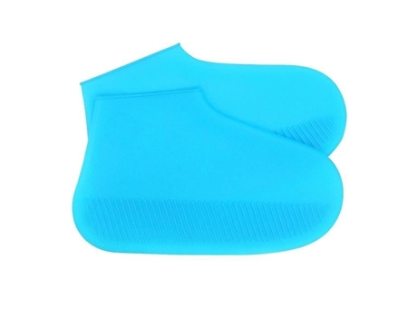 Botas de chuva Cobertura para sapatos de exterior em silicone antiderrapante impermeável tamanho S 25-33 Azul celeste - 358240 WEWOO