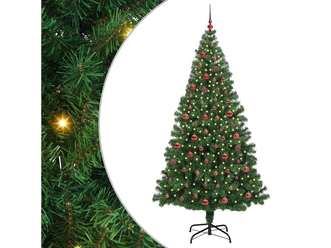 Conjunto 1 Luzes De Cordão Decorativas Vidaxl Verde Pvc (210 Cm)