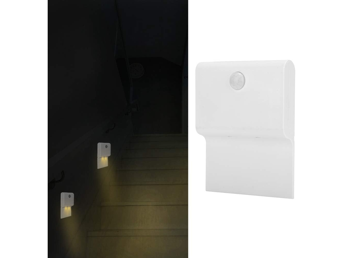 Luz Noturna Led Doméstica Com Sensor De Indução Pir Em Abs, Ideal Para
