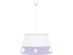 Candeeiro de Teto FABRILAMP Galaxia (Roxo - Policarbonato, Tecido - 80x35 cm)