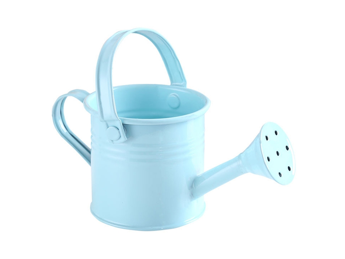 Mini Metal Watering Can, Light Azul, Portátil Com Hele, Garden Sprayer