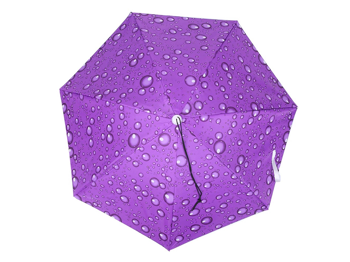 GUARDA CHUVA Chapéu de Cabeça 77cm Protetor Solar Roxo Gota | S/MARCA