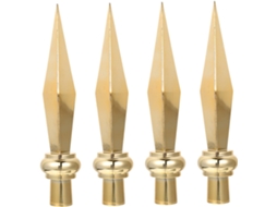 Conjunto De 4 Peças De Ponteiras Metálicas Para Bandeiras, Decoração De Cabeçalho Para Conferências. Gokoco