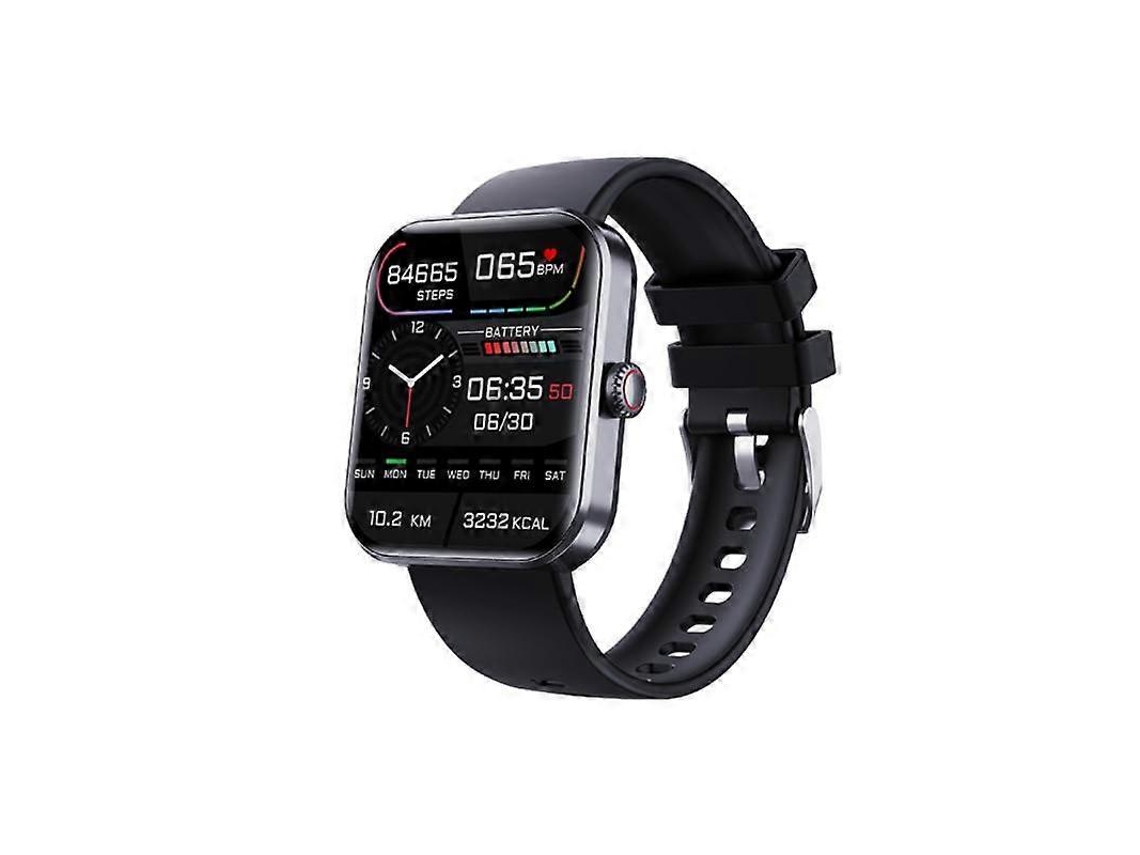 Relógio inteligente esportivo F57L com tela HD de 1,91 polegadas, monitor de frequência cardíaca, glicemia, oxigênio e pressão arterial.