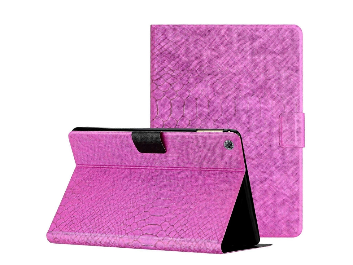 Capa Para Tablet Huawei Matepad T8 Em Couro Com Textura De Crocodilo Na Cor Sólida